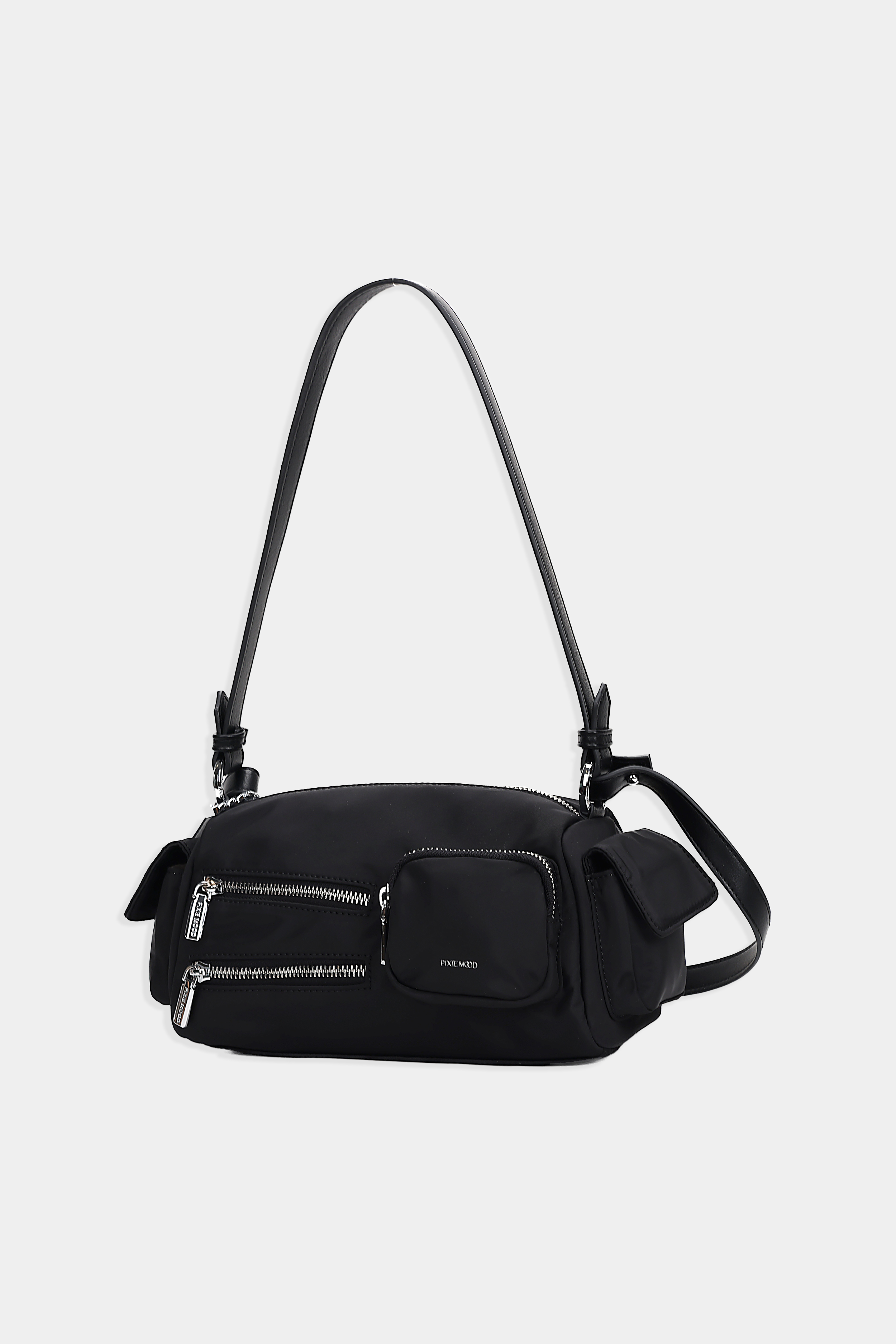 Nova Shoulder Bag in Black Nylon