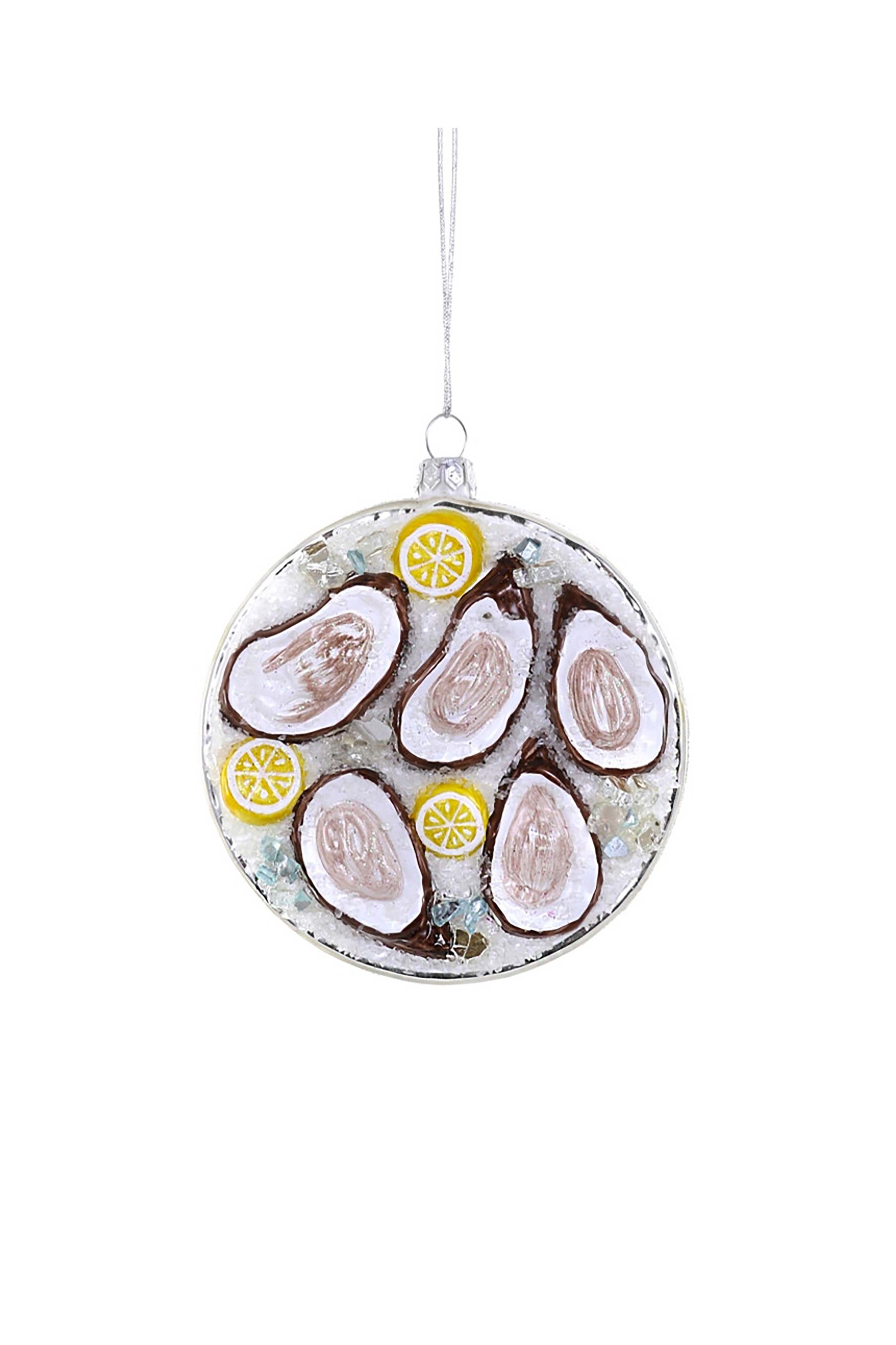 Plated Oysters on Ice Ornament