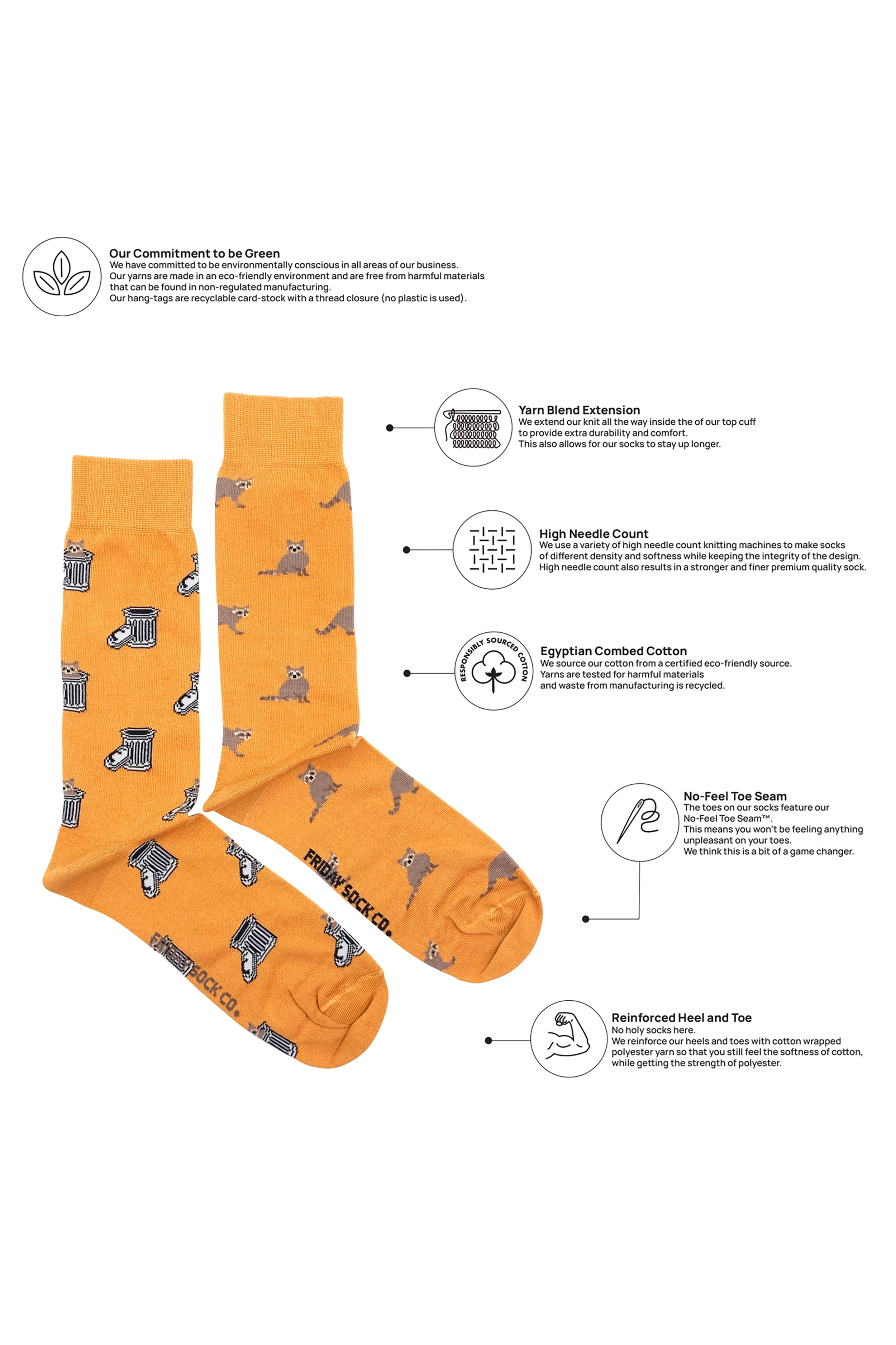 Men's Raccoon & Trash Can Socks