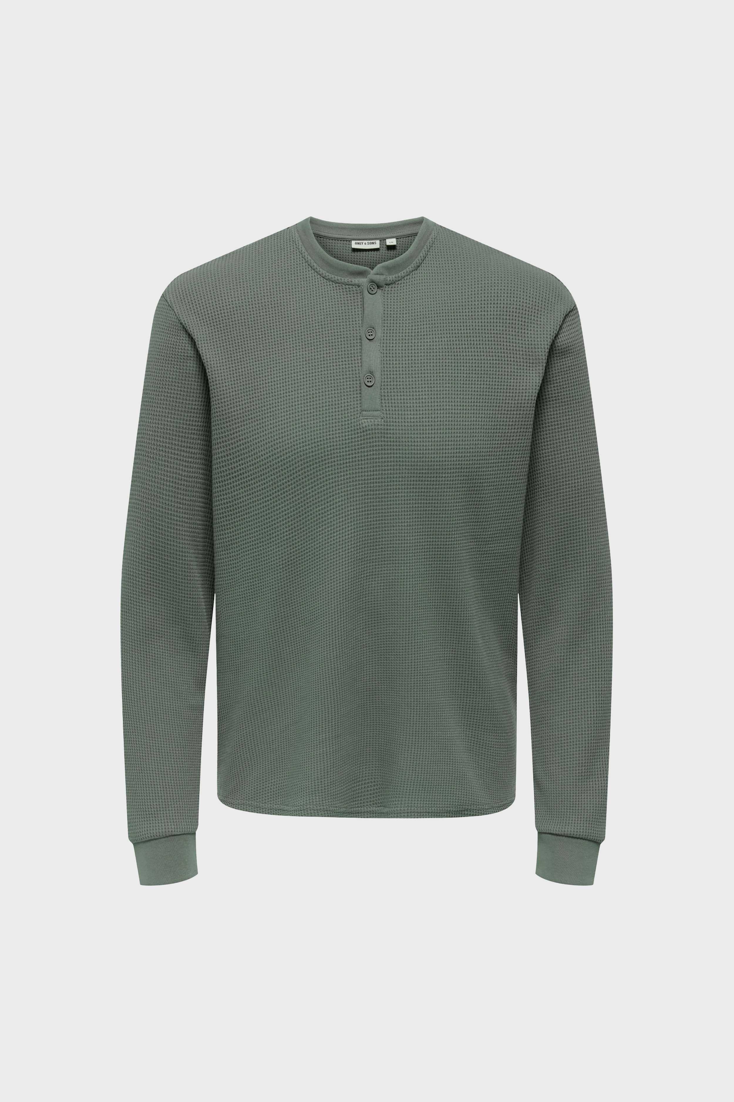 Tobie LS Henley in Castor Grey