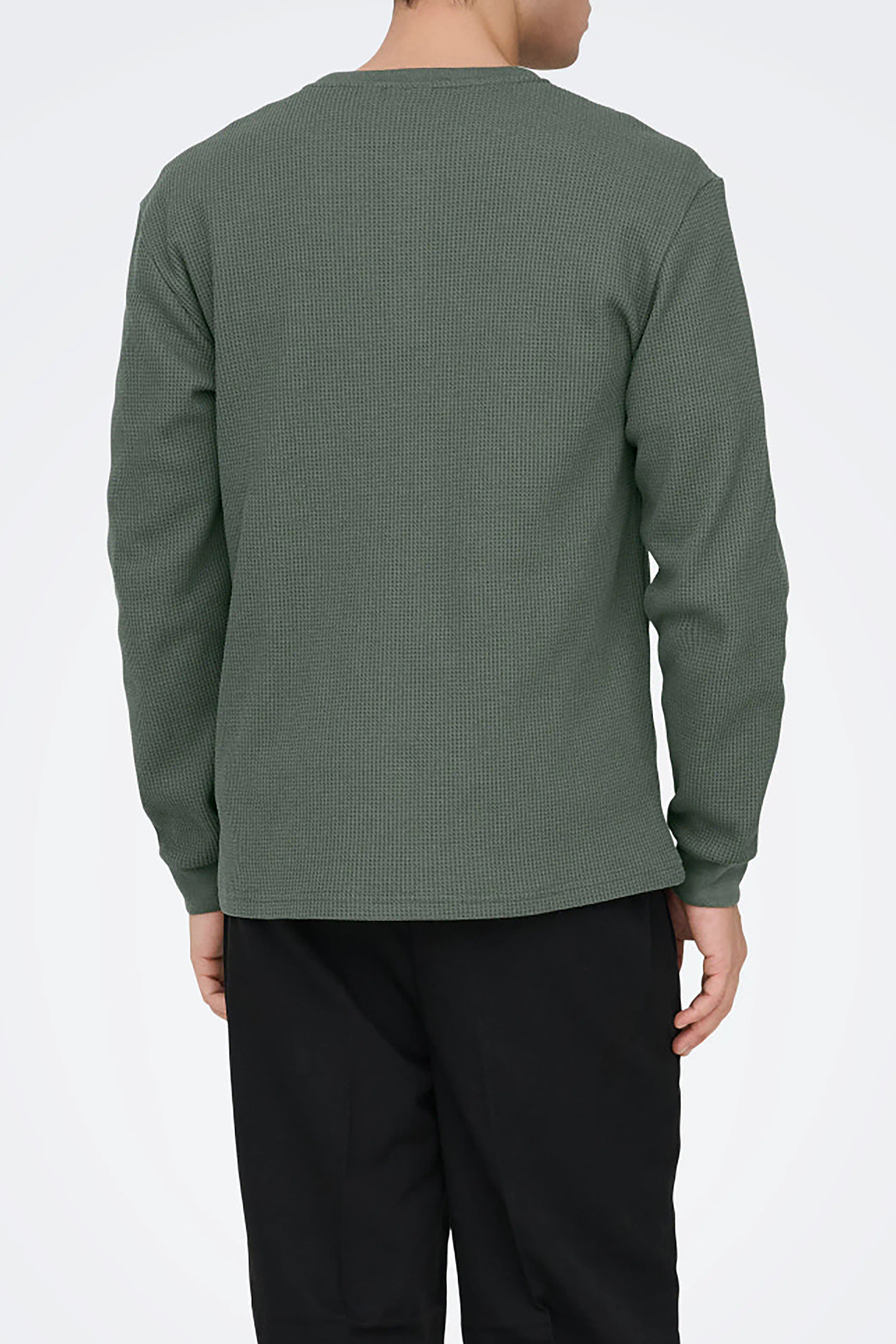 Tobie LS Henley in Castor Grey