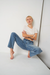 Women's Just Black Denim True Straight Vintage in Medium Wash