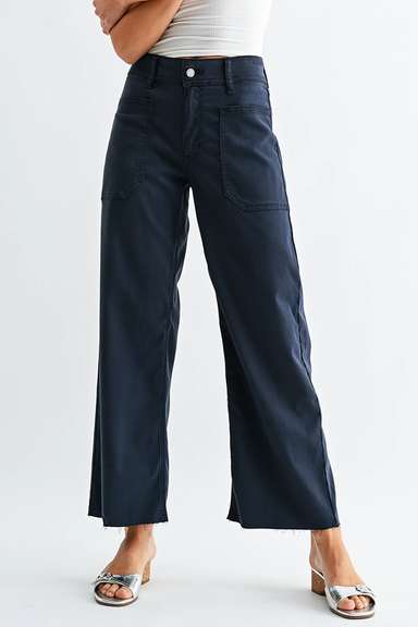 Twill Utility Wide Leg in Navy - Philistine