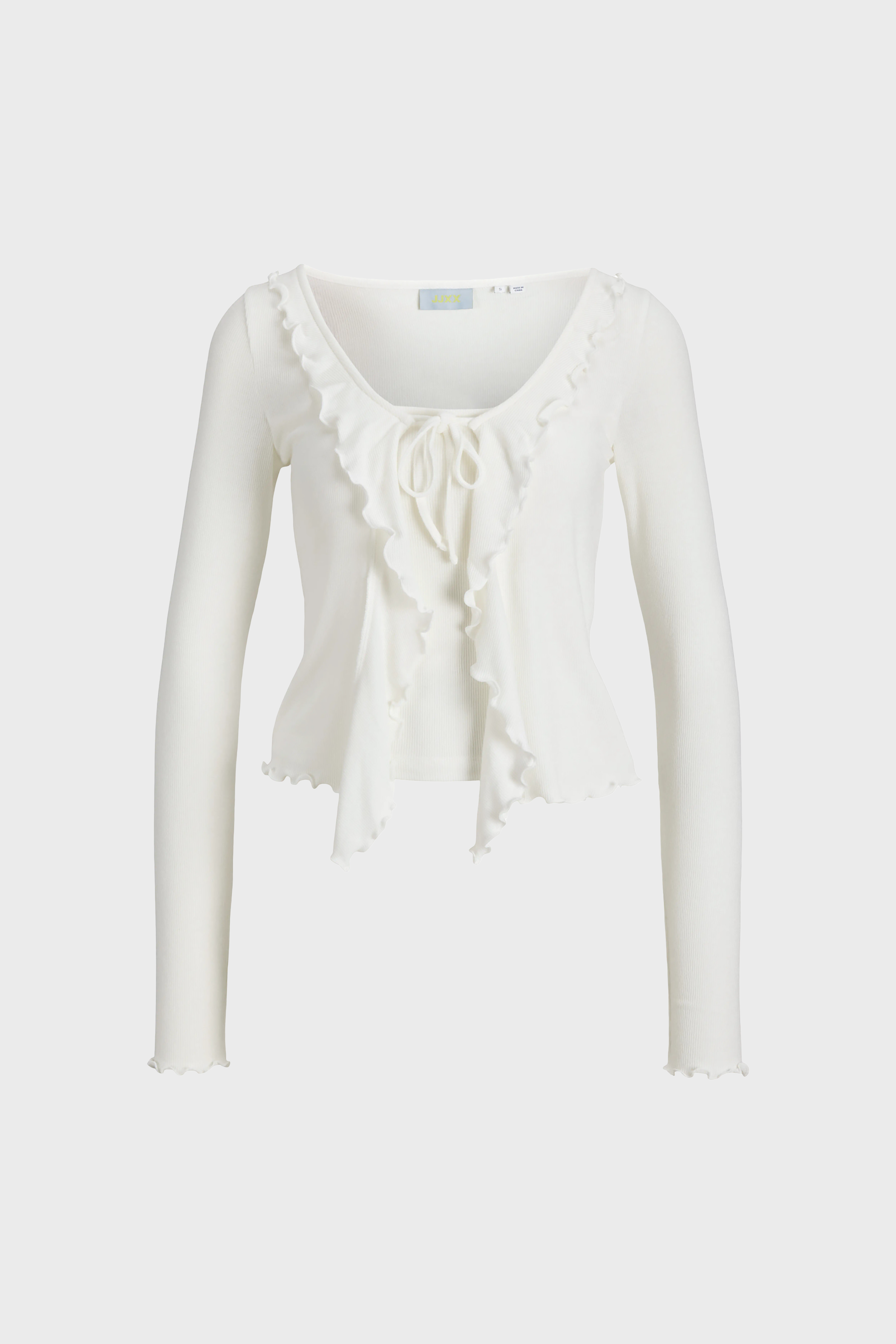 Uma L/S Bow Top in Cloud Dancer