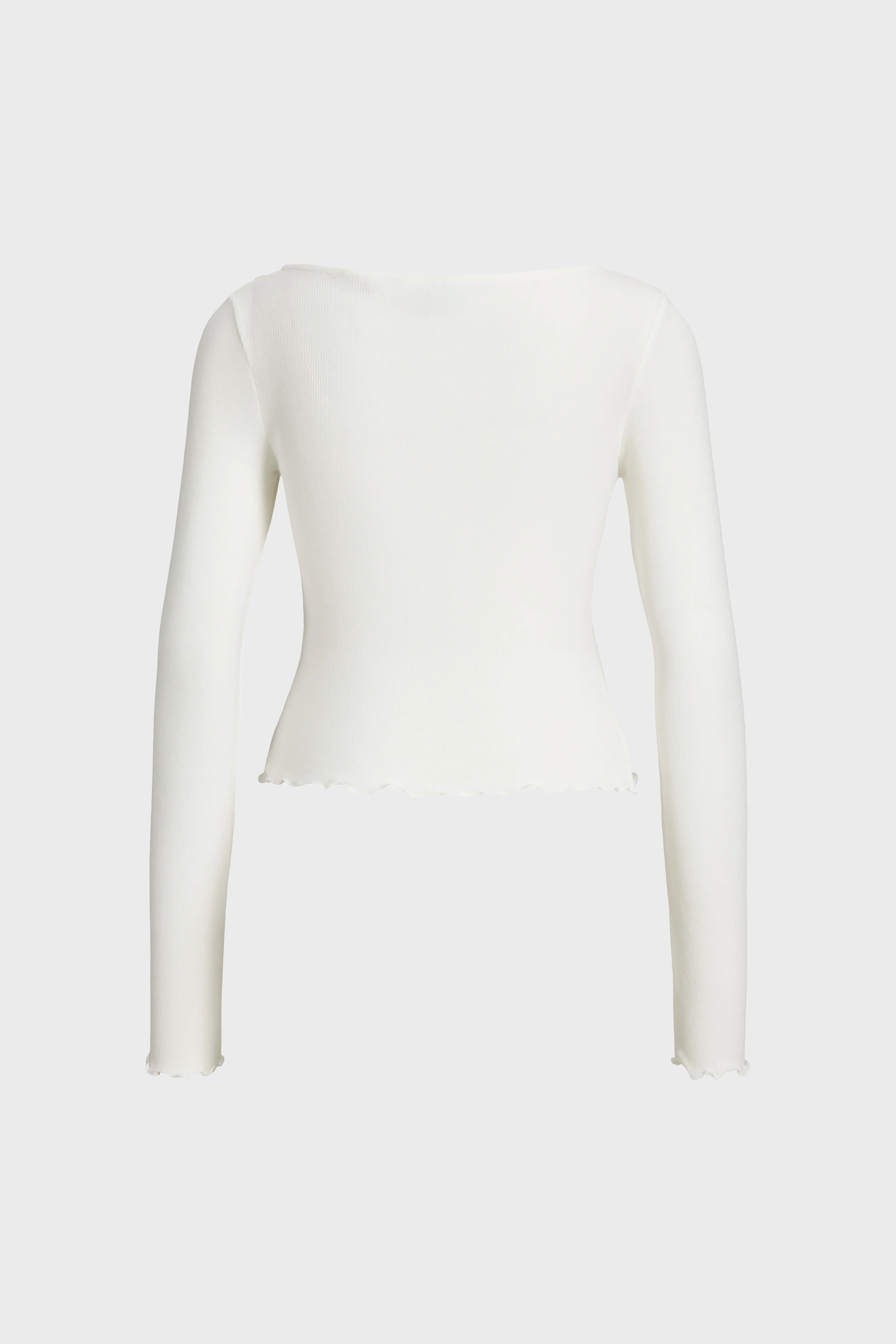 Uma L/S Bow Top in Cloud Dancer