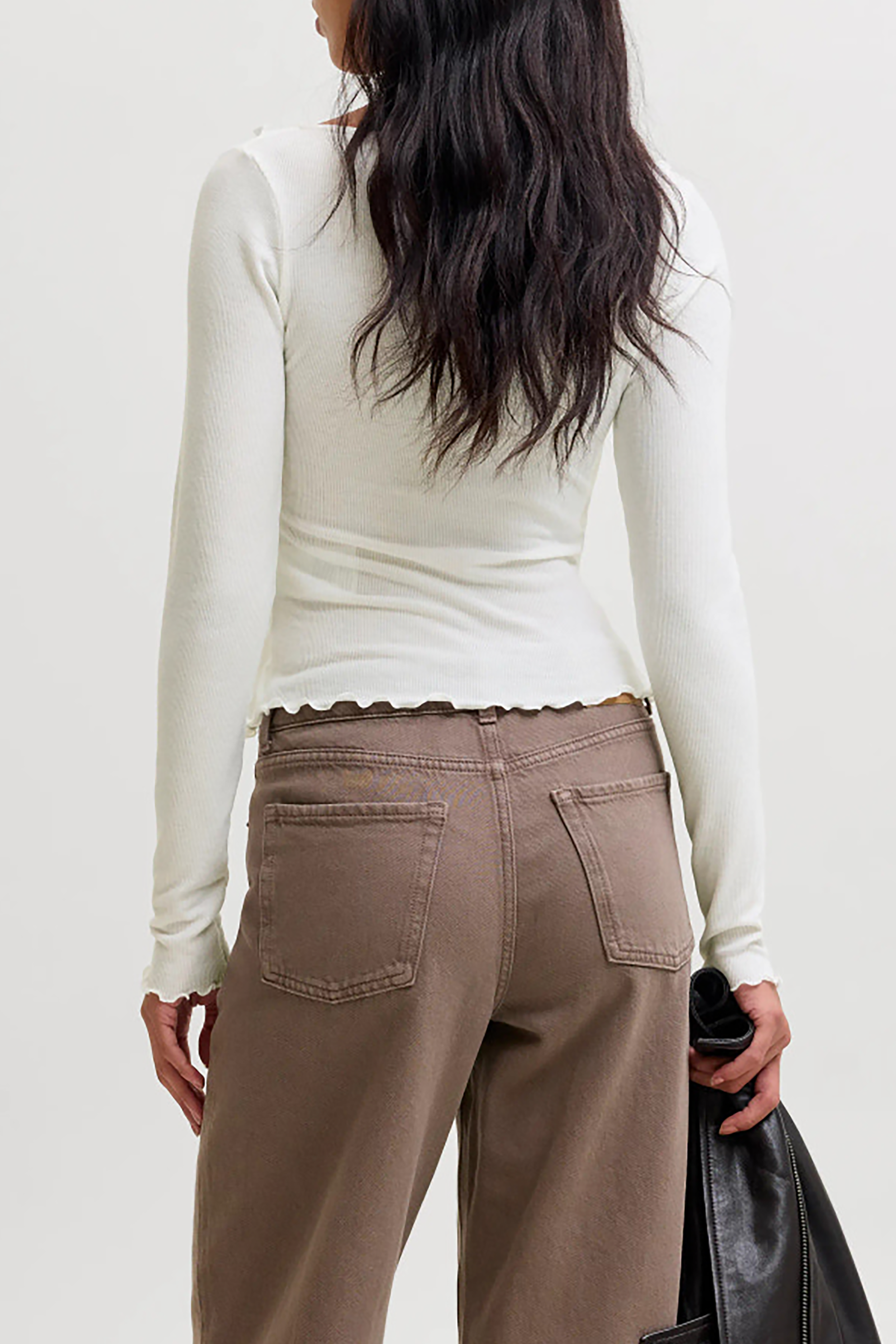 Uma L/S Bow Top in Cloud Dancer