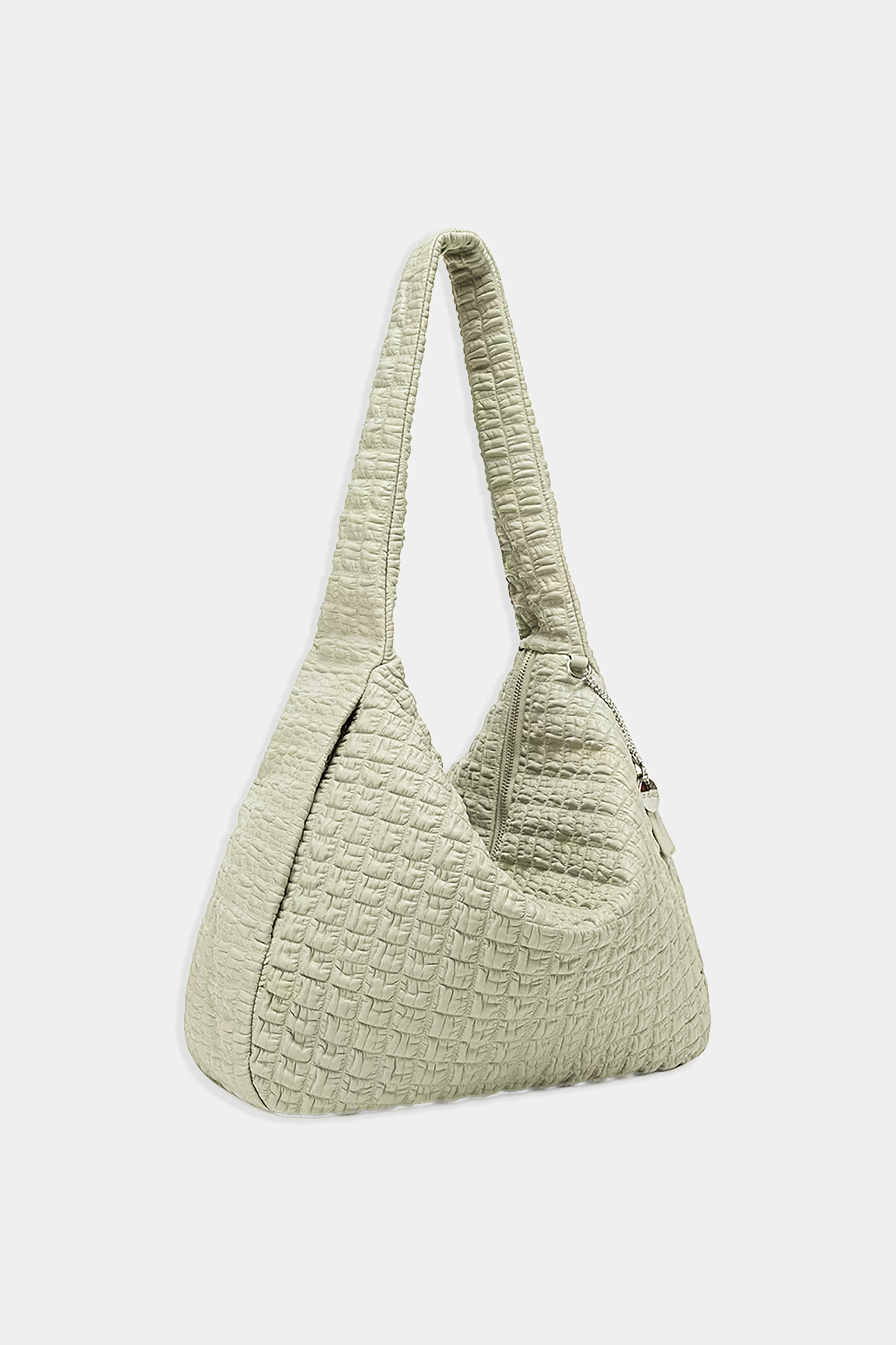 Waffle Shoulder Bag in Light Teal