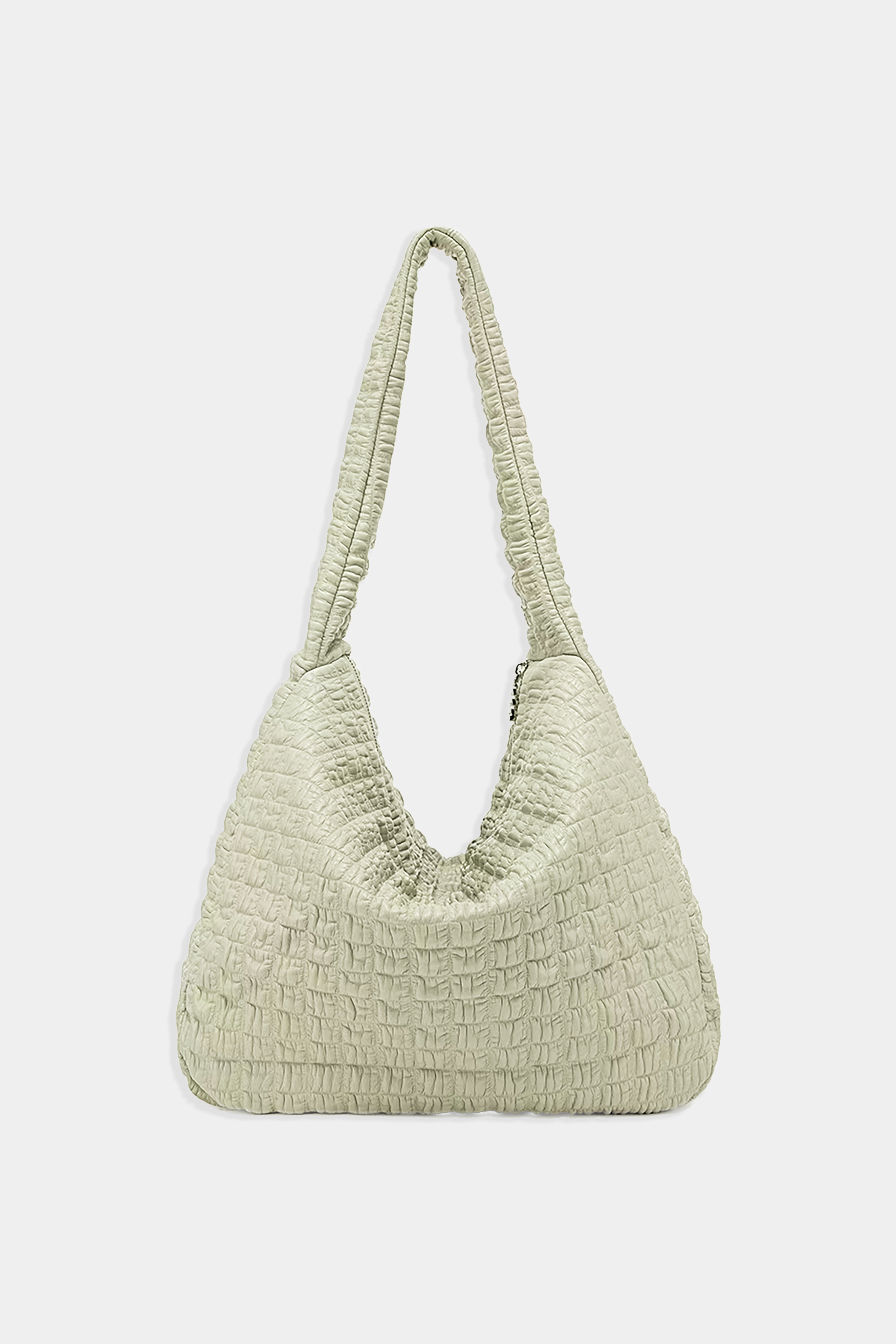 Waffle Shoulder Bag in Light Teal