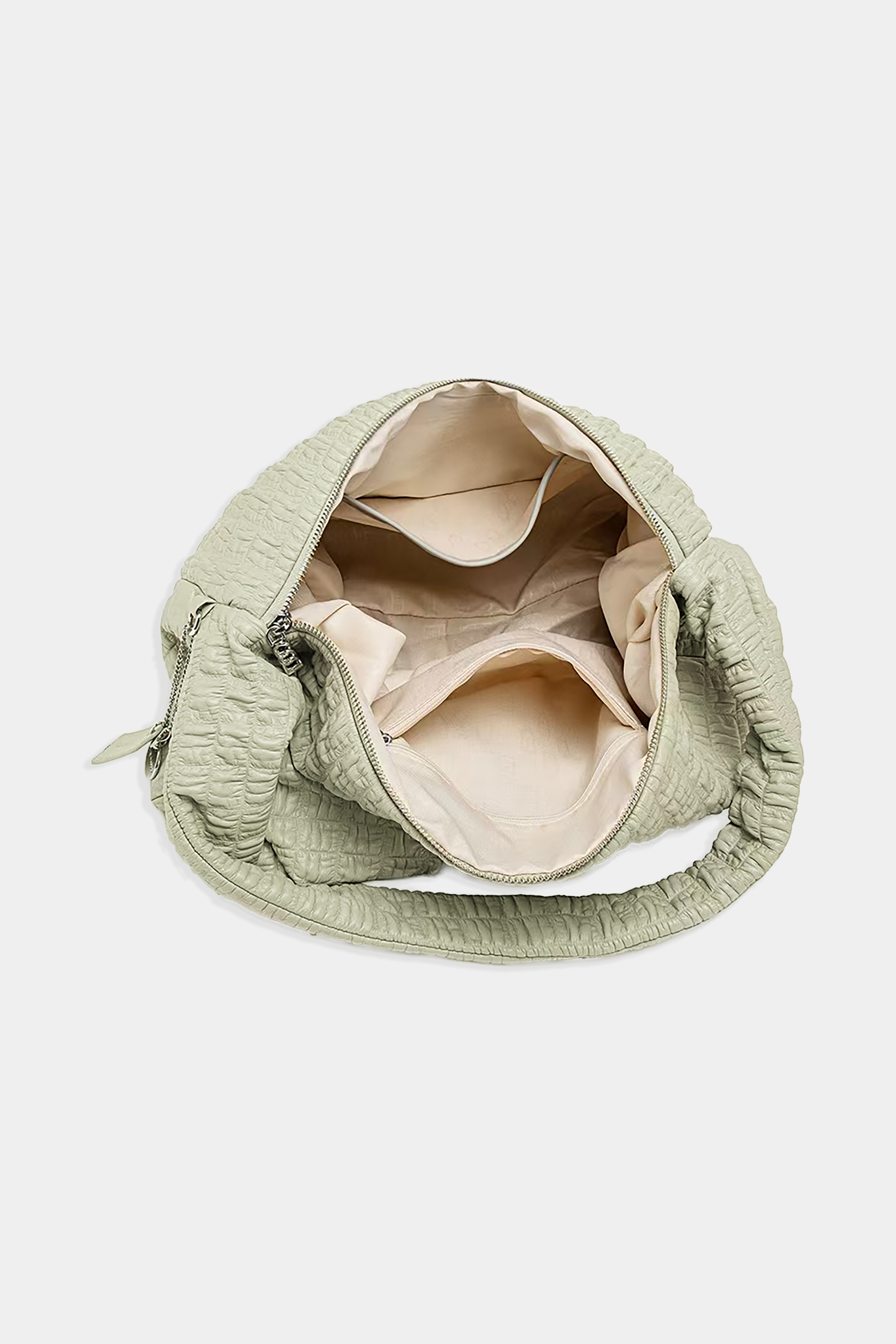 Waffle Shoulder Bag in Light Teal