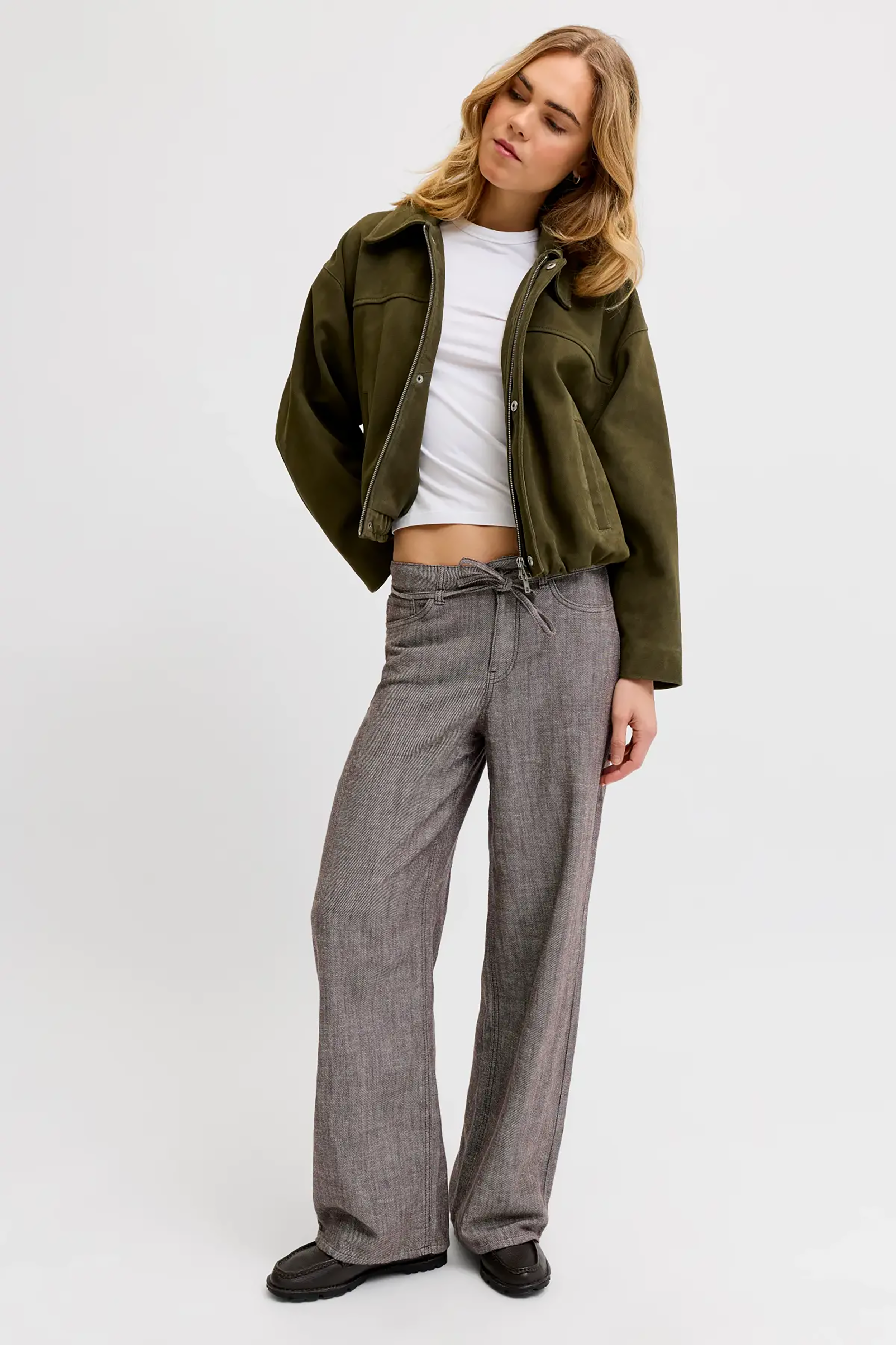 Zoe Wide HR Pant in Seal Brown