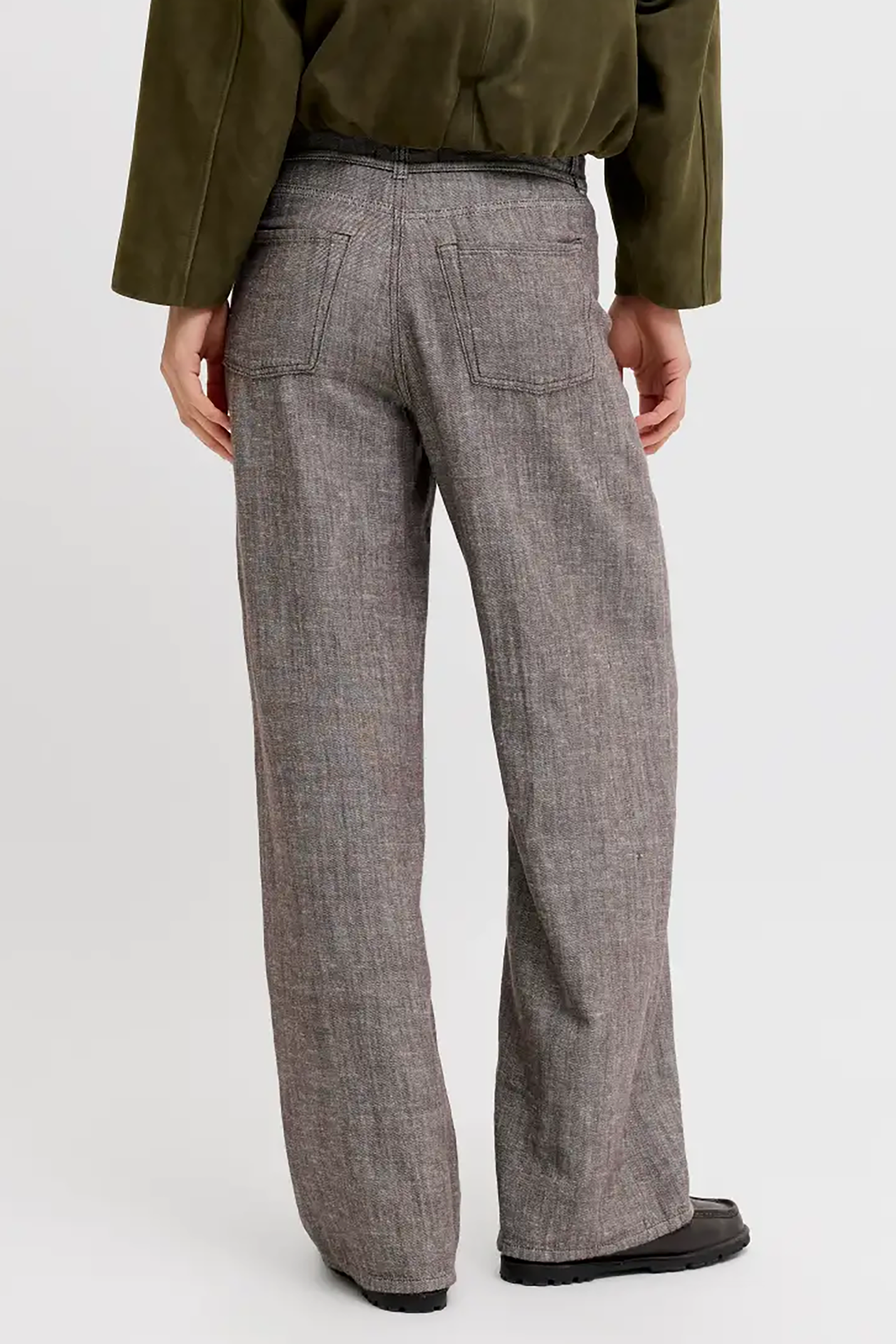 Zoe Wide HR Pant in Seal Brown