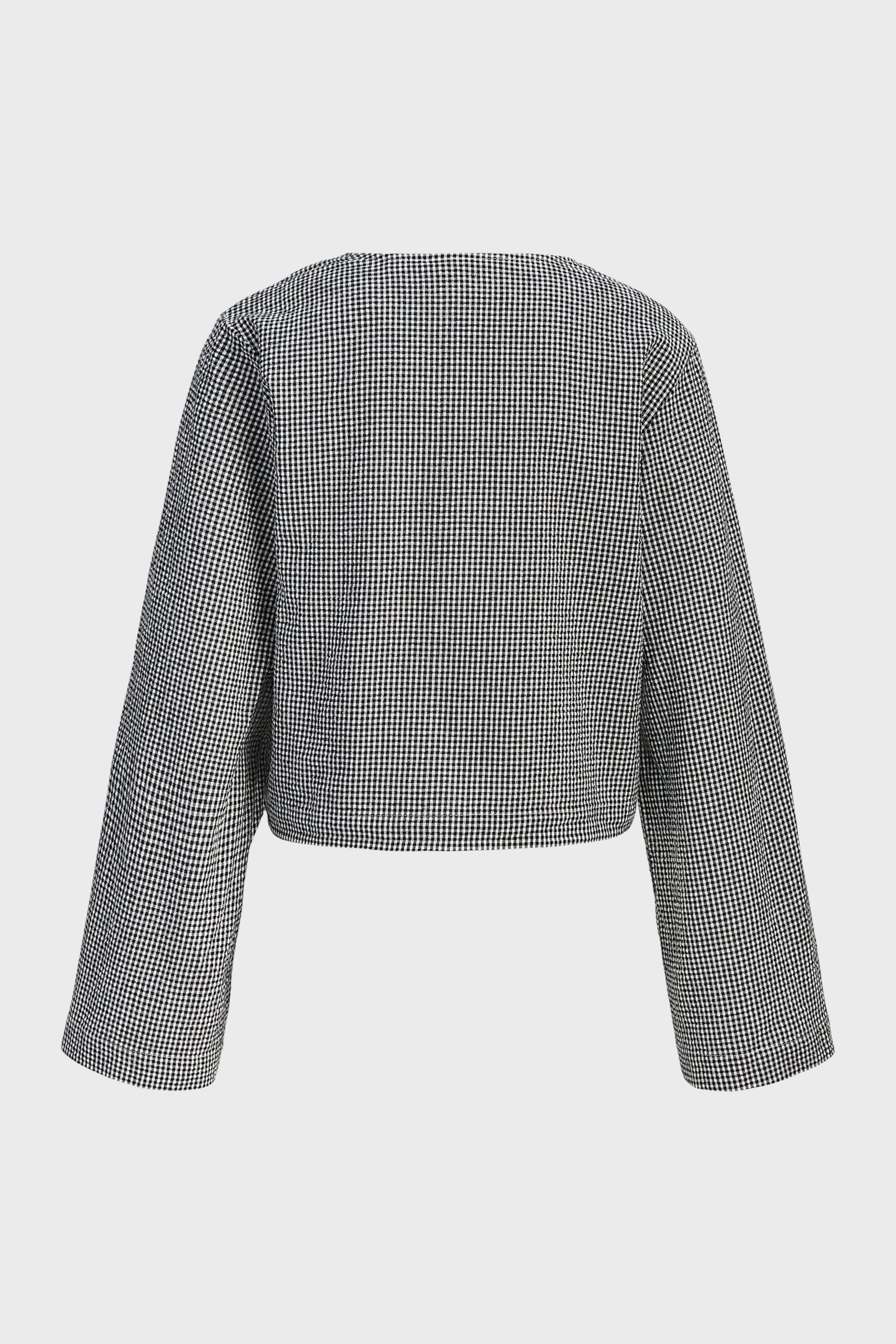 Zoe Seersucker LS Tie Shirt