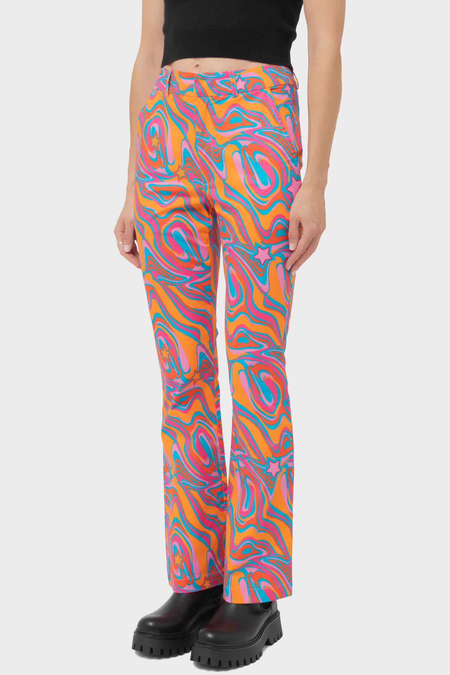 Women's Another Girl Cynthia Starr Swirl Print Flares