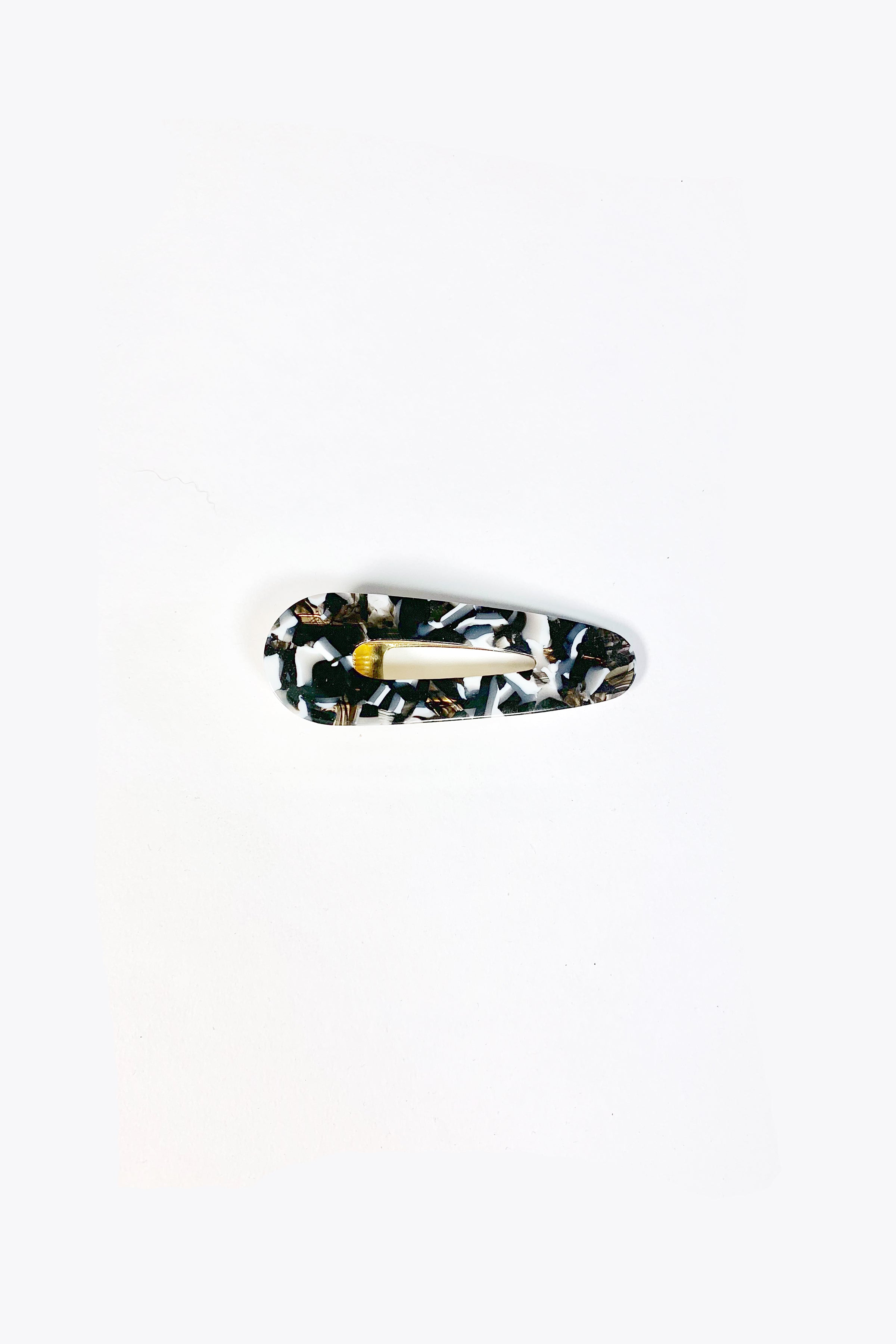 Flecked Barrette in Black