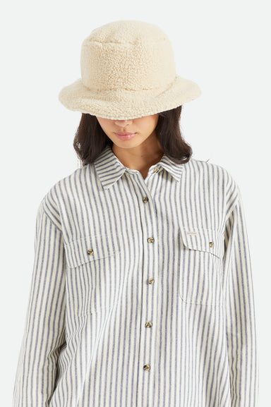 Women's Brixton Petra Reversible Bucket Hat in Olive/Dove