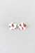 Printed Flower Stud Earrings in Brown Cow