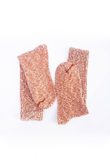 Cotton Ragg Crew Sock in Red - Philistine