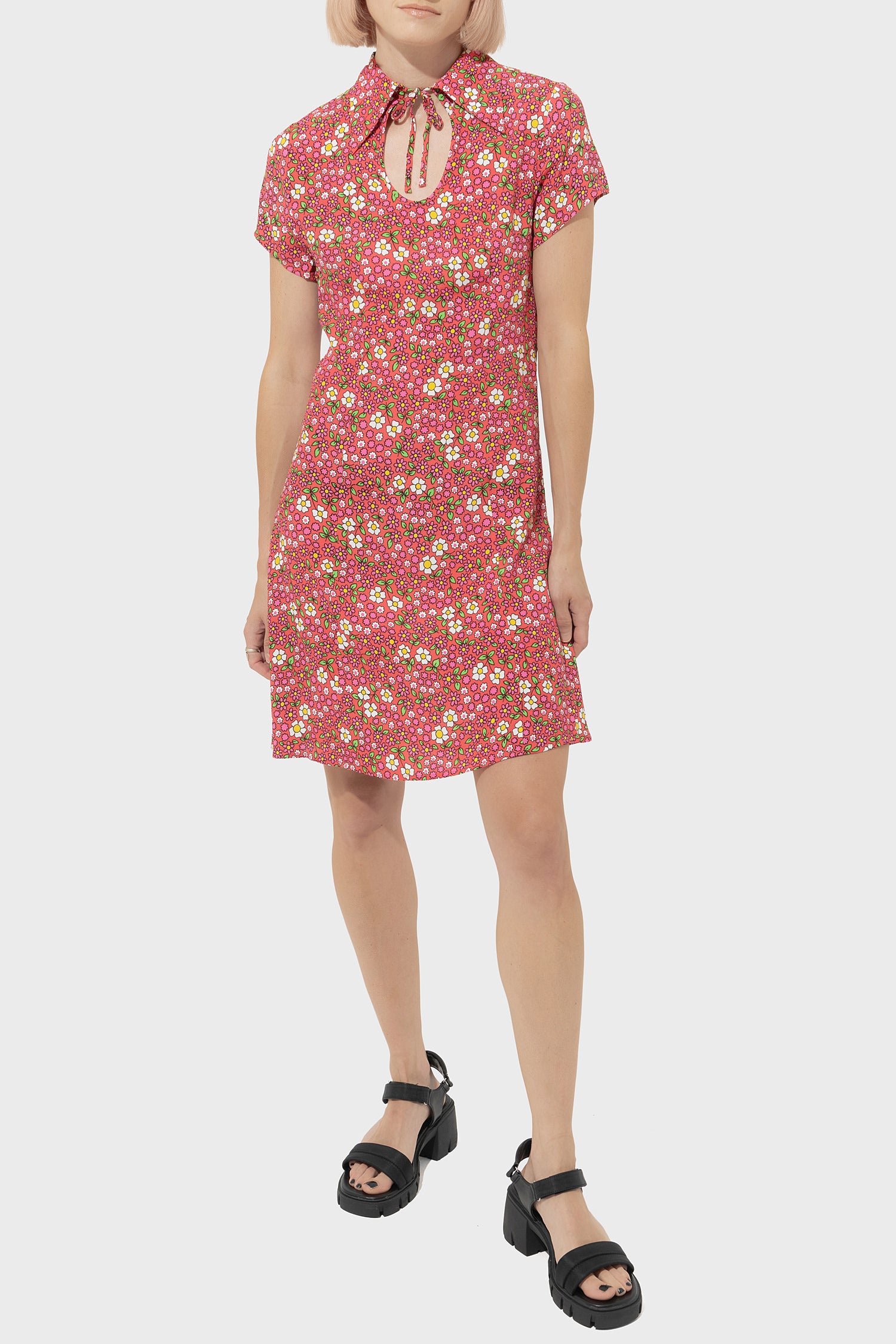 Women's Rollas Kelly Candy Floral Dress in Watermelon