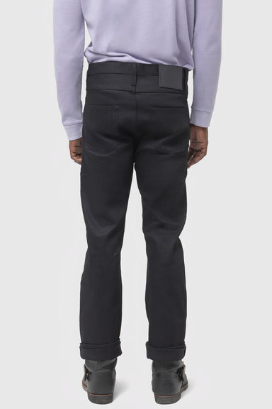 Men's Unbranded Straight Fit Black Stretch Selvedge Denim