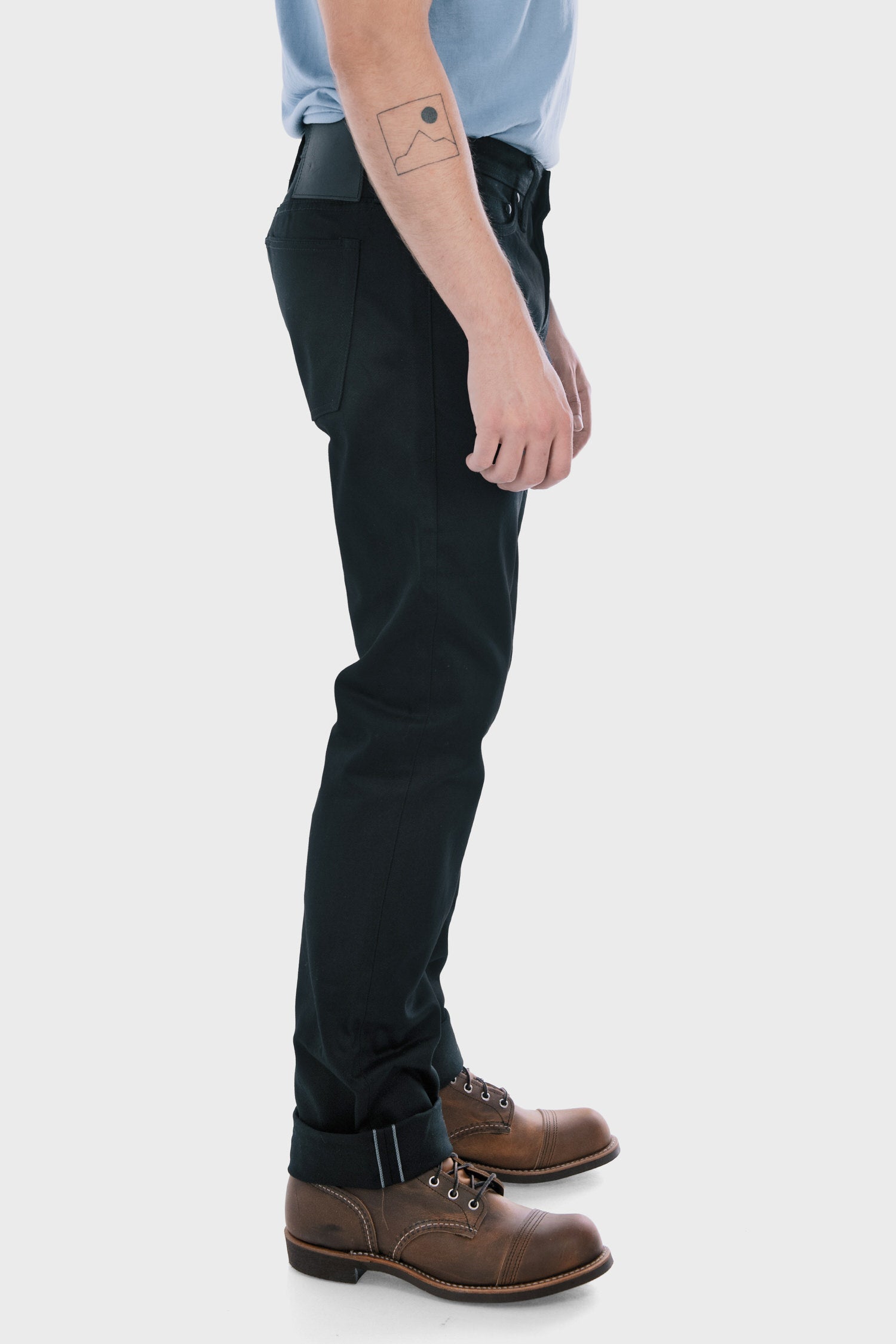 Unbranded Tapered Fit Chino in Black - Philistine