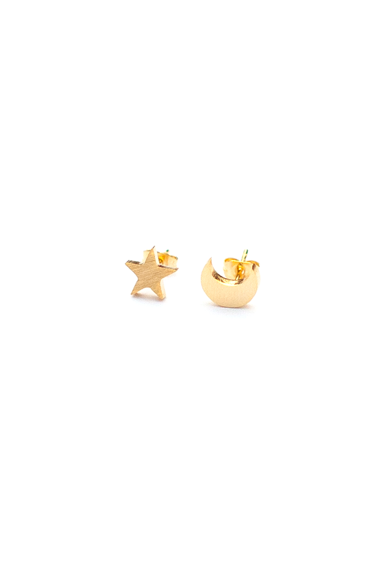 Moon and Stars Stud Earring - Philistine