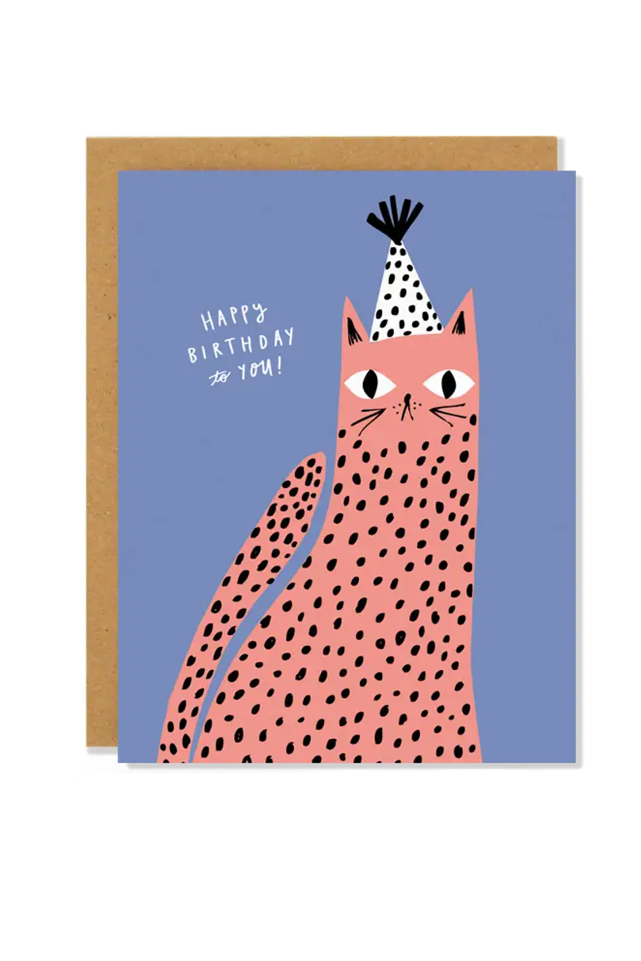 Spotted Cat Birthday Card
