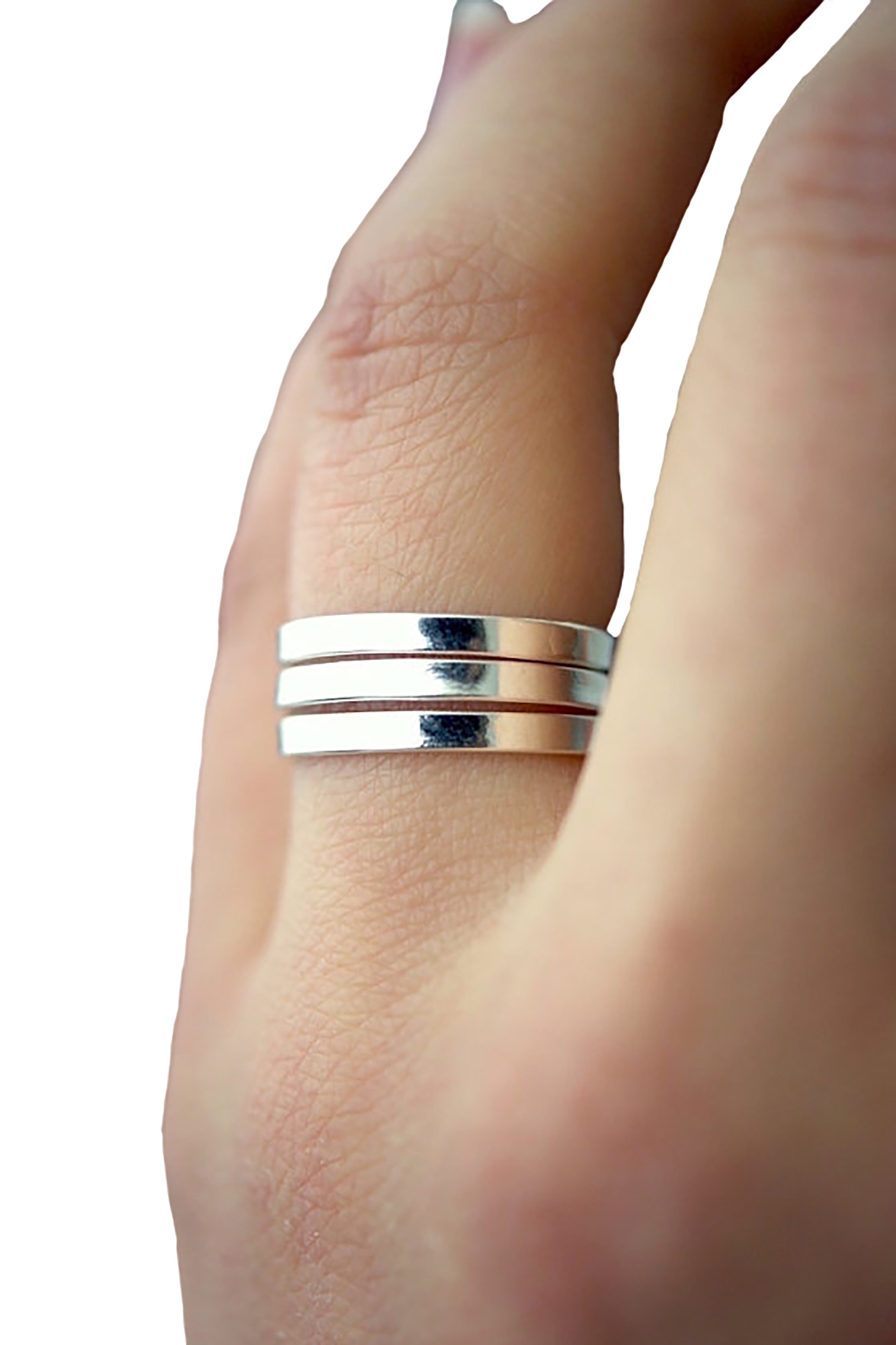 Smooth Extra Thick Stacker in Silver